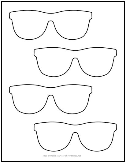 Sunglasses Cutout Shape Small
