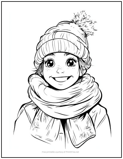 Winter Boy Coloring Page