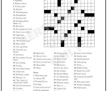 Crossword Puzzle #62 Crossword Puzzle #62