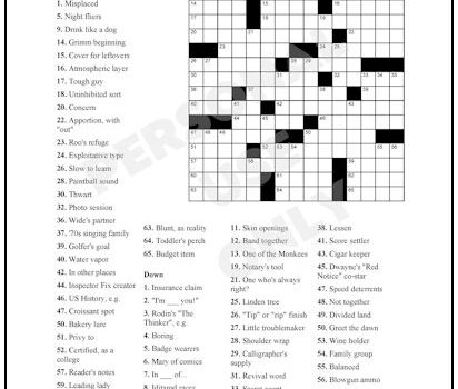 Crossword Puzzle #65 Crossword Puzzle #65