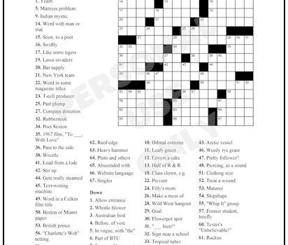 Crossword Puzzle #67 Crossword Puzzle #67