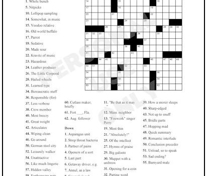 Crossword Puzzle #84