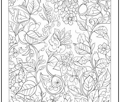 Flowers and Vines Coloring Page Flowers and Vines Coloring Page
