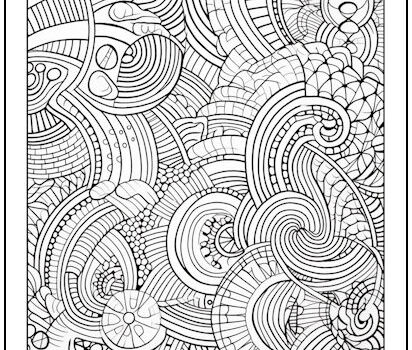 Zentangle Swirls Coloring Page Zentangle Swirls Coloring Page