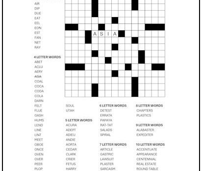 Fill-In Puzzle #17 Fill-In Puzzle #17