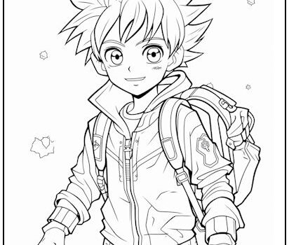 Anime Teen Coloring Page