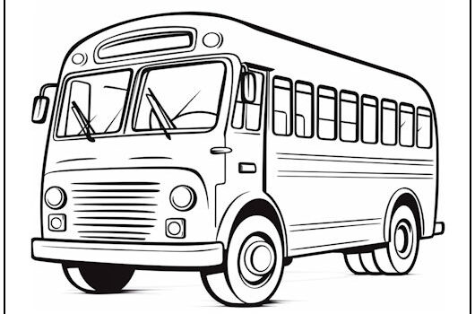 Big Bus Coloring Page