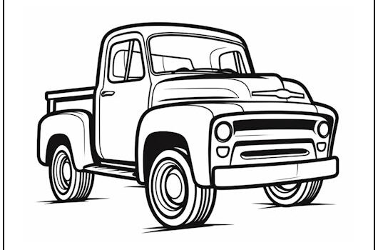 Old Pickup Truck Coloring Page