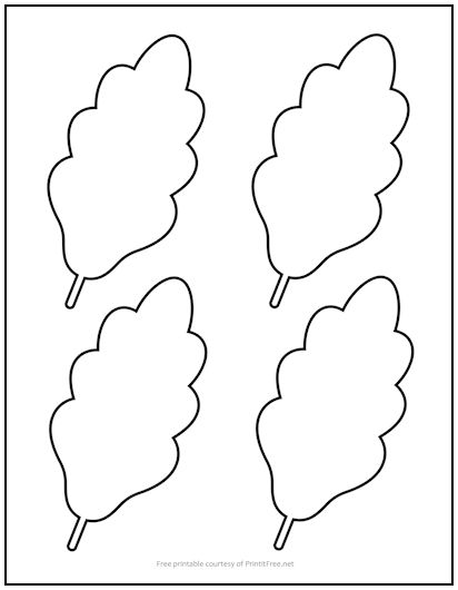 Autumn Leaf Cutout Shapes Small