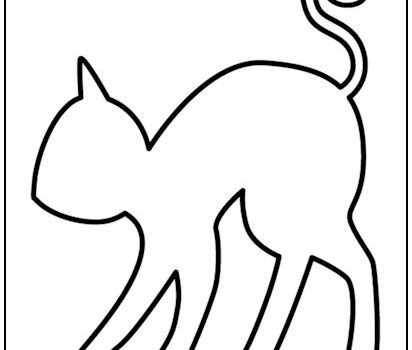 Black Cat Cutout Shape Large Black Cat Cutout Shape Large