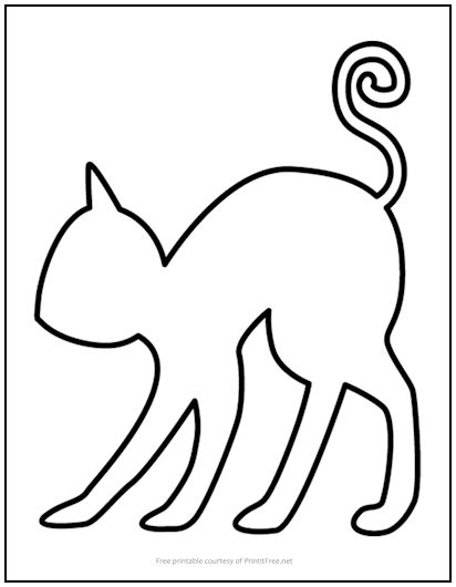 Black Cat Cutout Shape Large