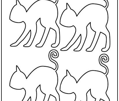 Black Cat Cutout Shapes Small