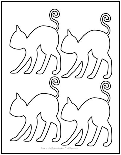 Black Cat Cutout Shapes Small