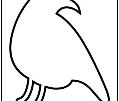Black Crow Cutout Shape Large Black Crow Cutout Shape Large