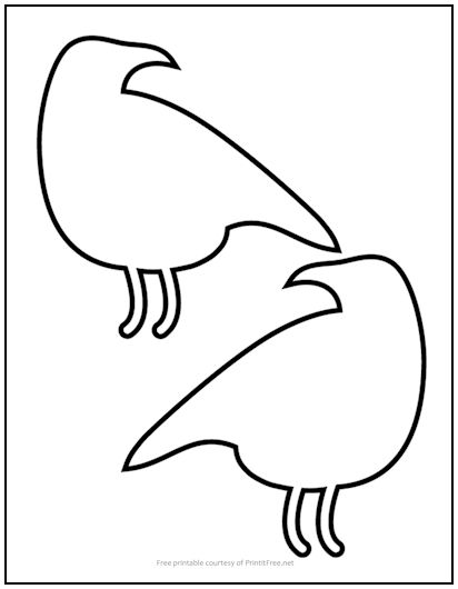Black Crow Cutout Shapes Medium