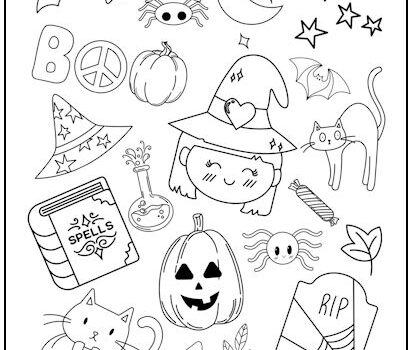 Halloween Hodgepodge Coloring Page Halloween Hodgepodge Coloring Page