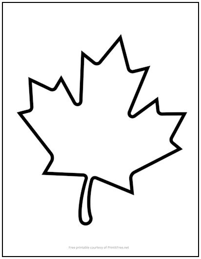 Maple Leaf Cutout Shape Large