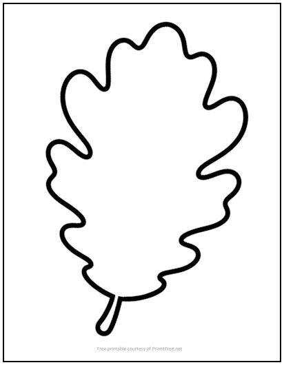 Oak Leaf Cutout Shape Large