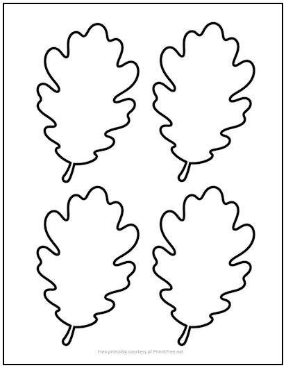 Oak Leaf Cutout Shapes Small