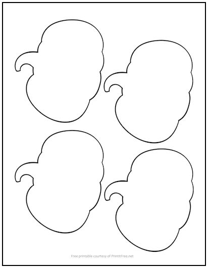 Halloween Pumpkins Cutout Shapes Small