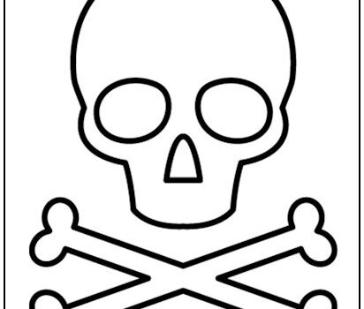 Skull and Crossbones Cutout Shape Large Skull and Crossbones Cutout Shape Large