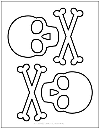 Skull and Crossbones Cutout Shapes Medium