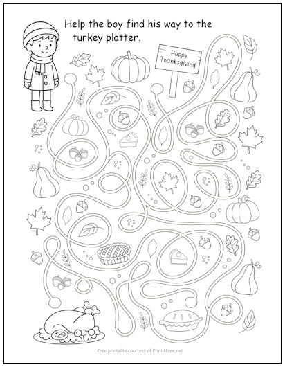 Thanksgiving Dinner Maze
