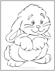 Bunny Rabbit Coloring Page