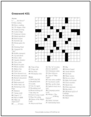 Free Printable Crossword Puzzles | Page 2 | Print it Free