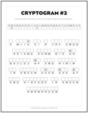 Cryptogram 2 - Martin Luther King Jr. Quote