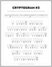 Cryptogram 3 - Walt Disney Quote