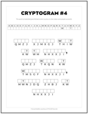 Cryptogram 4 - Michael Jordan Quote