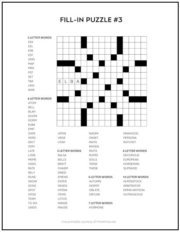 Fill-In Puzzle #3