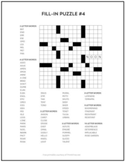 Fill-In Puzzle #4