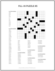 Fill-In Puzzle #5