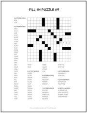 Fill-In Puzzle #9