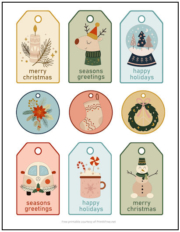 Retro Christmas Gift Tags