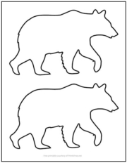 Bear Stepping Cutout Shape Medium