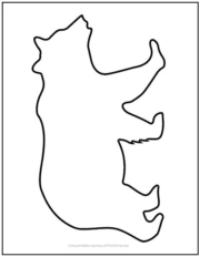 Bear Walking Cutout Shape Large
