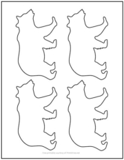 Bear Walking Cutout Shapes Small