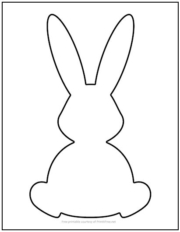 Bunny Two Ears Up Cutout Shape Large