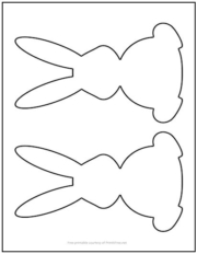 Bunny Two Ears Up Cutout Shapes Medium