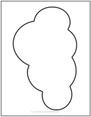 Fluffy Cloud Cutout Shape Large