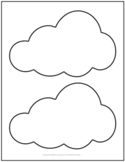 Fluffy Cloud Cutout Shapes Medium