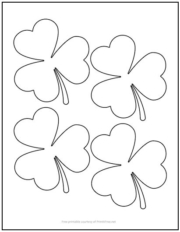 Three Leaf Clover Cutout Shapes Small