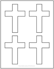 Plain Cross Cutout Shapes Small