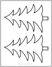 Evergreen Pine Tree Cutout Shapes Medium