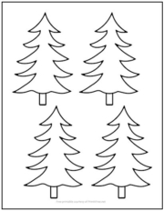 Evergreen Pine Tree Cutout Shapes Small