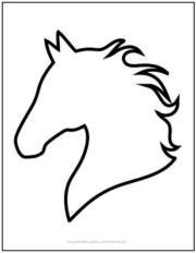 Fancy Horse Head Cutout Shape Large