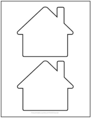 House Outline Cutout Shapes Medium